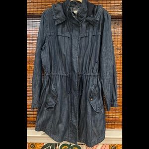 Old Navy Light Jacket w/Hood, Women, Color Denim, Size Large